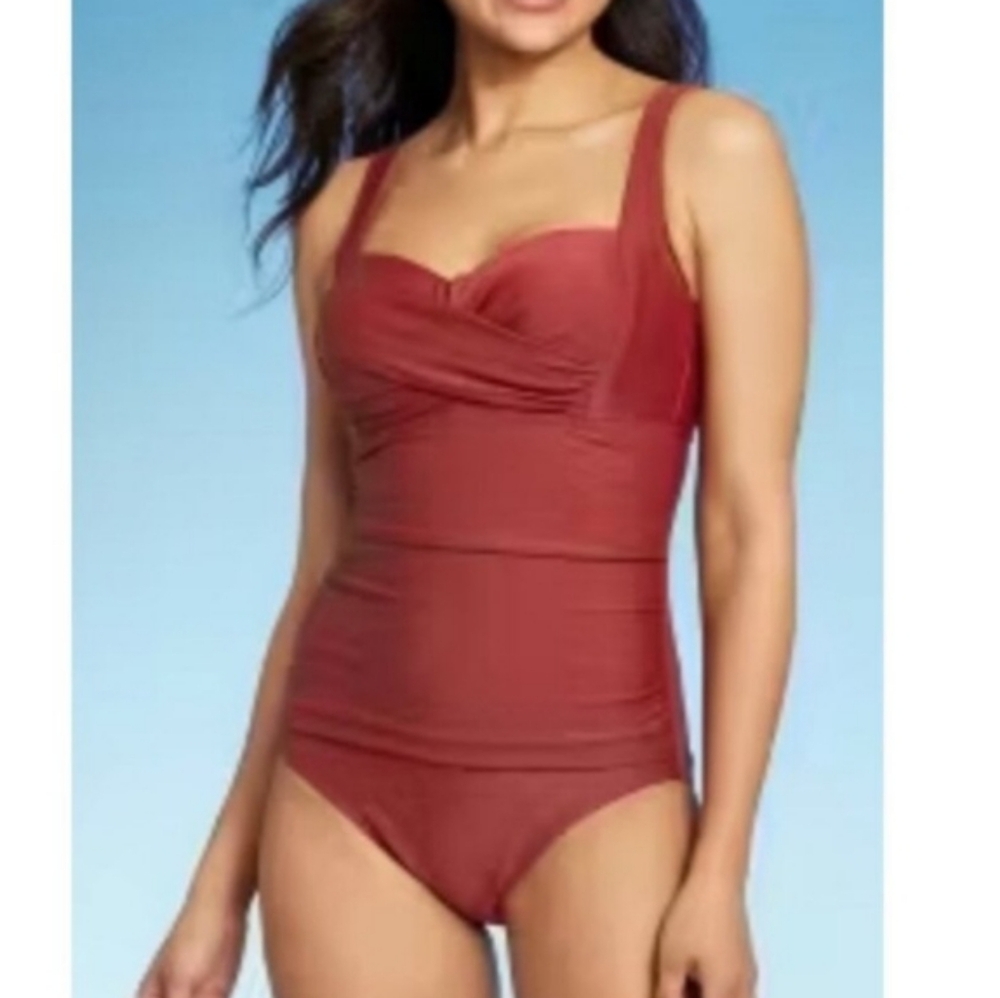Kona Sol Rust One-Piece Swimsuit